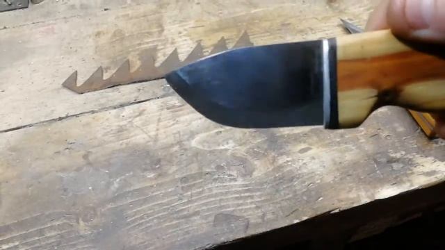 Нож "Кабан" Из рамной пилы. Рукоять из рябины смотреть онлайн