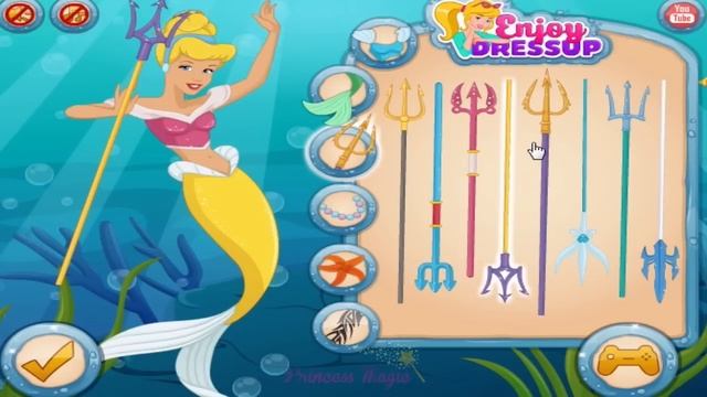 ♡ Mermaid Cinderella Cute Sea Princess Dress Up Video Game For Kids смотреть онлайн