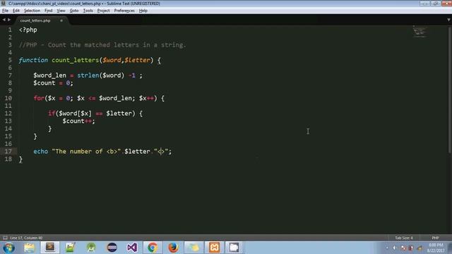 PHP - Count the matched letters in a string смотреть онлайн