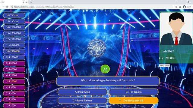 KBC quiz web app using #HTML ,#CSS , #js , #nodejs , #express , #mongoose , #hbs , #mongodb смотреть онлайн