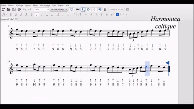 Humors of Tulla - Tablature Harmonica diatonique смотреть онлайн