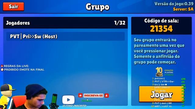 AO VIVO,?LIVE STUMBLE GUYS JOGANDO COM INSCRITOS,?VEM JOGAR,?EMOTE PROIBIDO NA FINAL,? смотреть онлайн