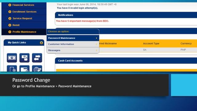 Banco De Oro Online - How to Change Password смотреть онлайн