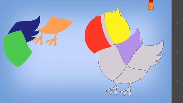 Развивающий мультик. Для детей от 1 года до 5 лет. Собираем пазл птички.