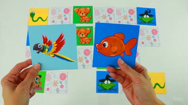 LEARN COLORS With Pets Animals Interactive Game Cards Toy PEXESO #09 смотреть онлайн