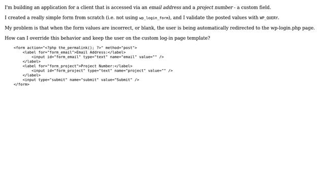 Wordpress: How can I prevent my custom form from redirecting to wp-login? (2 Solutions!!) смотреть онлайн