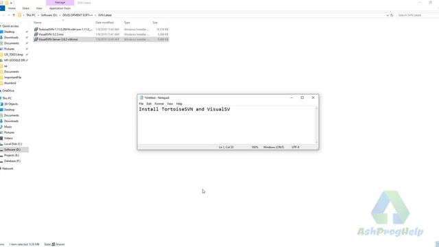 How to install SVN Server & Tortoise SVN and add Project to Repository смотреть онлайн