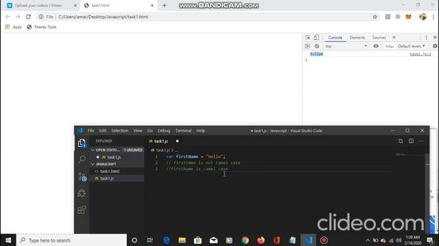 JavaScript Camel Case Variables, Case Sensitive Variable, Concatenating Strings and Numbers смотреть онлайн