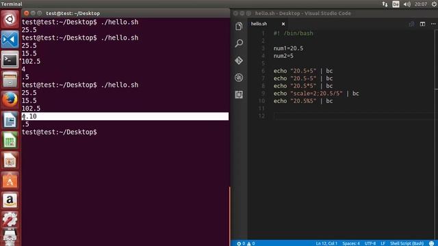 Shell Scripting Tutorial for Beginners - Floating point math operations in bash | bc Command смотреть онлайн