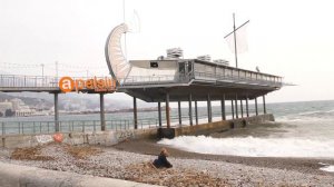 Крым, Ялта, дорога от санатория "Киров" на набережную.