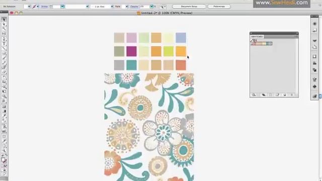 How to use Live Trace on a Full Color Fabric Scan and Recolor Artwork in Illustrator смотреть онлайн