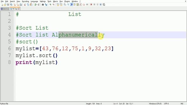 List in Python | Sort List | Reverse Sort | Arrange Data in List | Lecture - 16.7 | CodingwithPrita смотреть онлайн