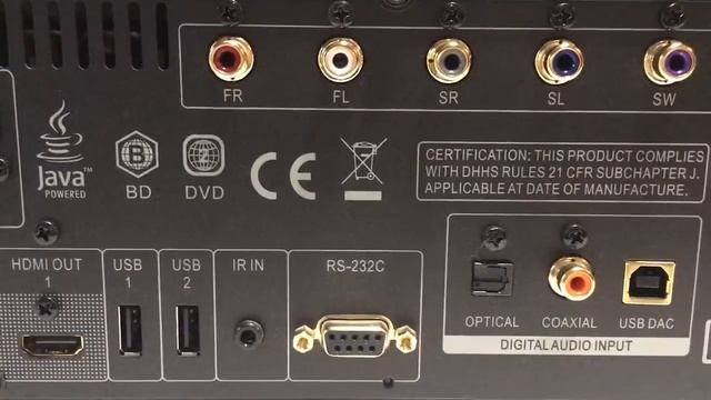 Oppo BDP-105D Rear Panel смотреть онлайн