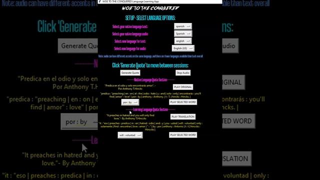 Woe to the Conquered Language Learning App Prototype with Python смотреть онлайн