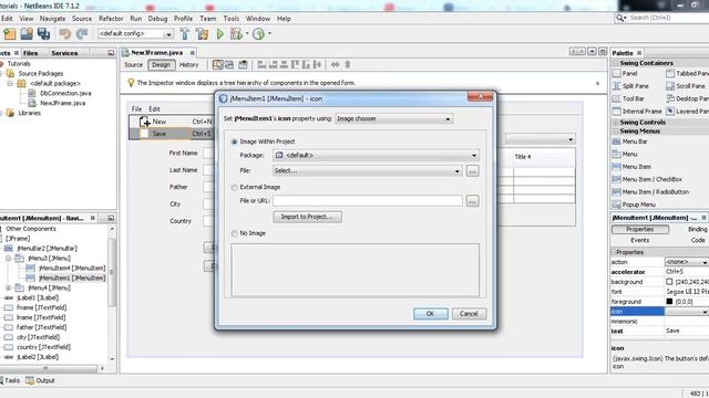 Java SWING #20 - JMenuBar, JMenu, JMenuItem & JSeparator in Java Netbeans смотреть онлайн