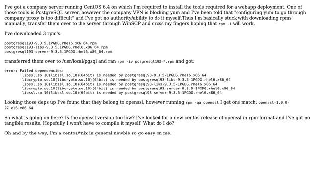 Installing PostgresSQL on CentOS 6.4 without yum (2 Solutions!!) смотреть онлайн