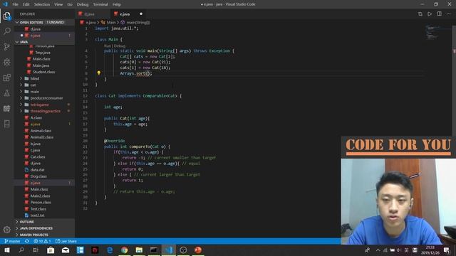 [English] [Introduction To Java] 55 Comparable Interface смотреть онлайн
