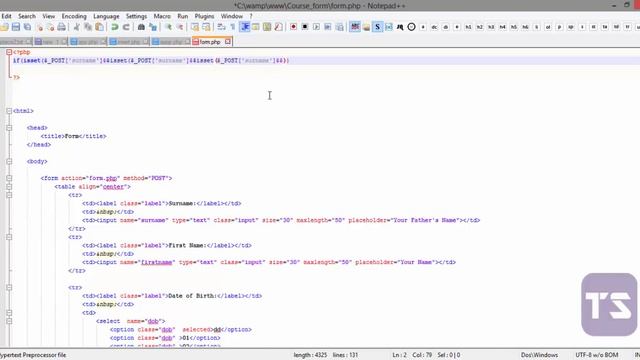 PHP MYSQL Registration form Part 3 - Lecture 78 (PHP Tutorial) смотреть онлайн