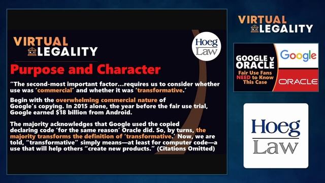 Google vs Oracle: The Fair Use Case You NEED to Know (VL443) смотреть онлайн