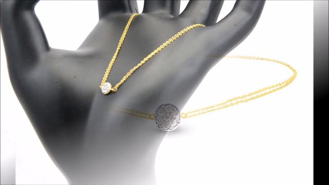 Vera Perla 18K Solid Yellow Gold 0.07Cts Genuine Diamonds Solitaire Double Link Bracelet смотреть онлайн
