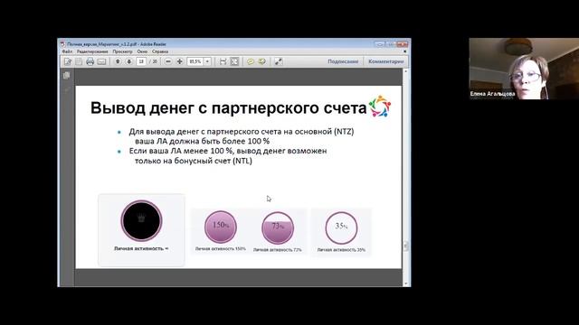 Бизнес-старт. Разбор Маркетинг-плана и личного кабинета. Спикер Агальцова Елена 27/11/19 смотреть онлайн