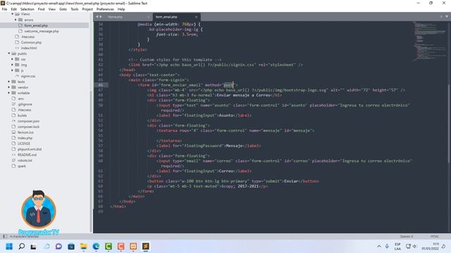 ENVIAR EMAIL con SMTP utilizando Codeigniter 4 + Bootstrap 5 + Mailtrap смотреть онлайн