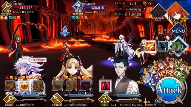 [FGO NA] Lady Reines Case Files Challenge Quest - Ereshkigal 3T смотреть онлайн