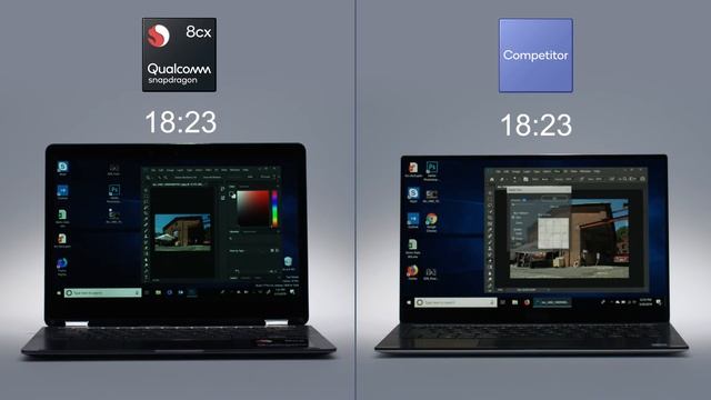 Snapdragon 8cx runs Adobe Photoshop faster than competitors смотреть онлайн