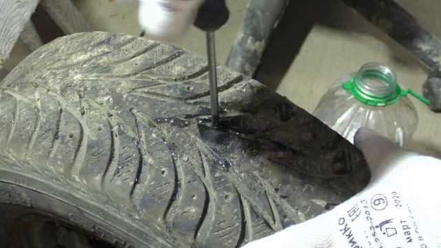 Ремонт шины жгутом больше не нужен Прокол за 2 минуты убирается саморезом из Китая смотреть онлайн