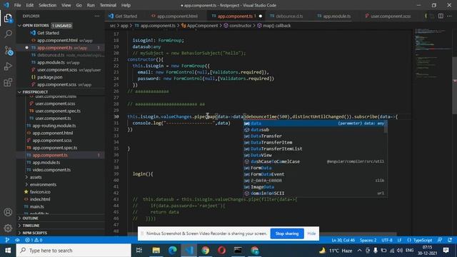 DebounceTime & DistinctUntilChanged in Rxjs in Hindi | Rxjs Tutorial in Hindi, смотреть онлайн