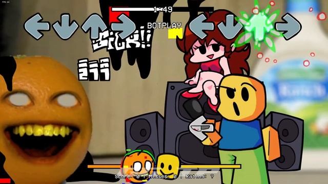 FNF Annoying Orange x Roblox | Roblox Noob VS Animation | Annoying Orange x Roblox Noob смотреть онлайн