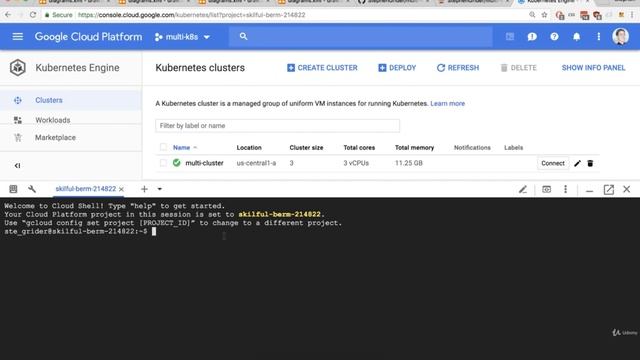 240 Configuring the GCloud CLI on Cloud Console смотреть онлайн