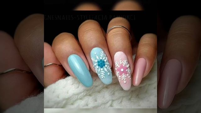 festive Christmas nail art design 2023-2024 #modèles d'ongle de Noël tendances #christmasnail смотреть онлайн