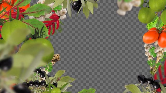 Vegetable Frame And Transitions || Transparent Background, Alpha Channel смотреть онлайн