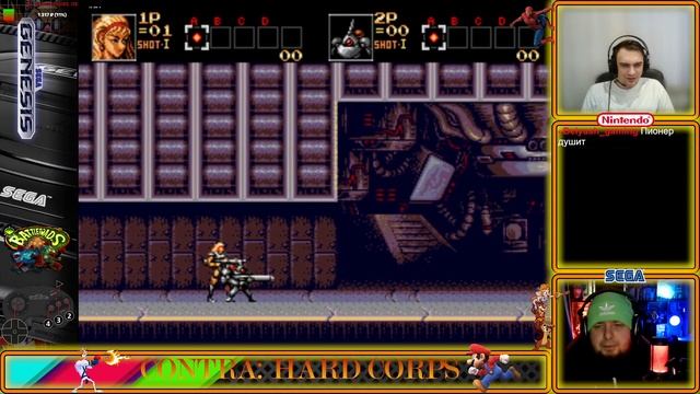 Contra: Hard Corps. Кооператив с Miron.I. #retro #contra #hardwork