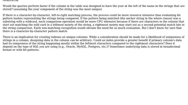 Databases: How is encoding done in SQL database tables for pattern matching? смотреть онлайн