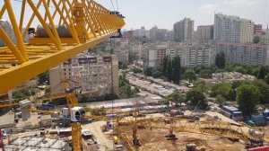 ЖК -4 СЕЗОНА г Одесса . Вид из кабины башенного крана.