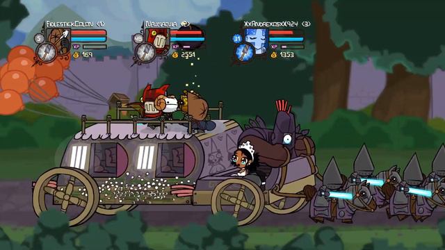 Castle Crashers (Derrotando a Conehead Groom, Giant Troll y Cyclops) смотреть онлайн