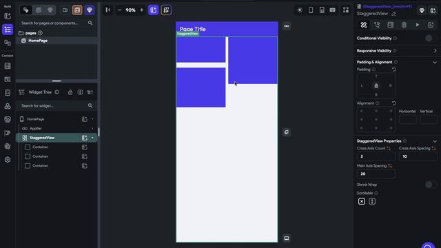 24. Виджет Staggered View - FlutterFlow University
