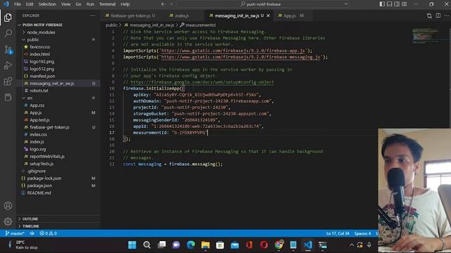Cara Push Notificaton ke React.js Mengunakan Firebase (FCM) - Part 4 Setup push notif dan Testing смотреть онлайн