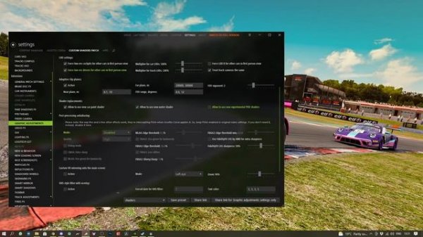 Assetto Corsa SteamVR Settings using Content Manager