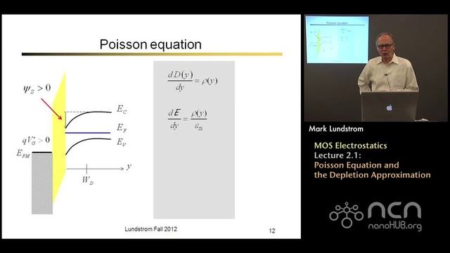 nanoHUB-U Nanoscale Transistors L2.1: MOS Electrostatics - Poisson Equation and Depletion смотреть онлайн