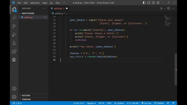 Master Python and Create Your Own Game in Under 5 Minutes! || Rock Paper Scissors смотреть онлайн
