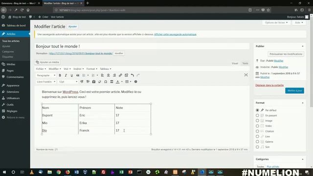 Créer un tableau dans WordPress sans code HTML смотреть онлайн