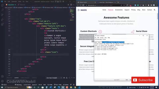 Design a Features section with HTML, CSS, Bootstrap & SASS - Web design || Freelancing смотреть онлайн
