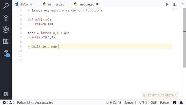 Lambda Expression : Python tutorial 150 смотреть онлайн