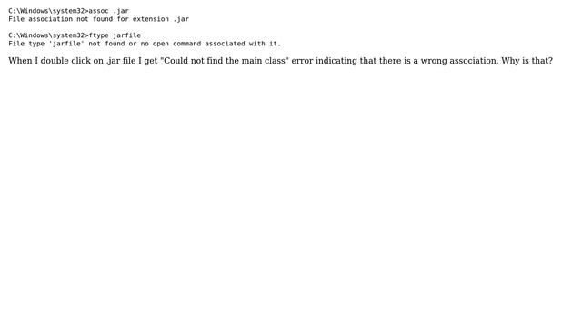 Cannot delete .jar file association in Windows 7 смотреть онлайн