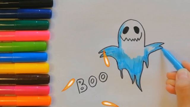 Как нарисовать ПРИВИДЕНИЕ на хэллоуин / Легкий рисунок привидения / How to draw a ghost смотреть онлайн