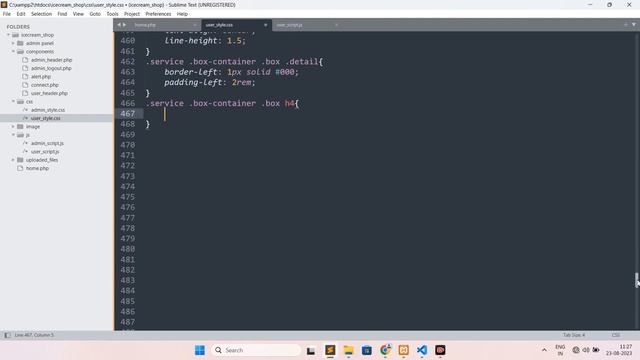 Multipages ice-cream shop website using html css js php & mysql from scratch home page part five смотреть онлайн