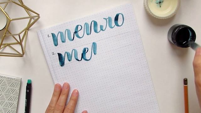 Каллиграфия кистью. Пишем одно слово 5 способами. смотреть онлайн